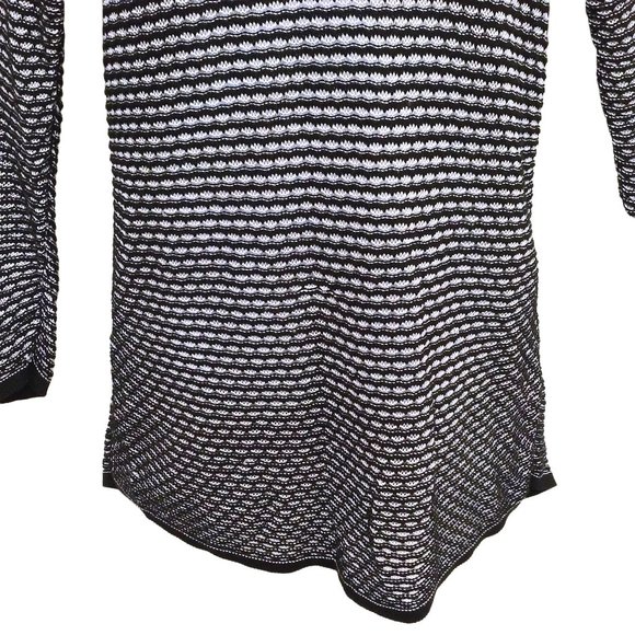 Pendleton Woolen Mills Tunic Sweater -XL Loose Knit Striped Crewneck Navy White - Picture 3 of 11